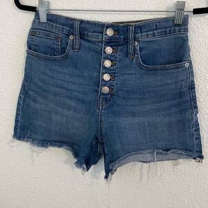 Madewell- High rise denim shorts- Size 26